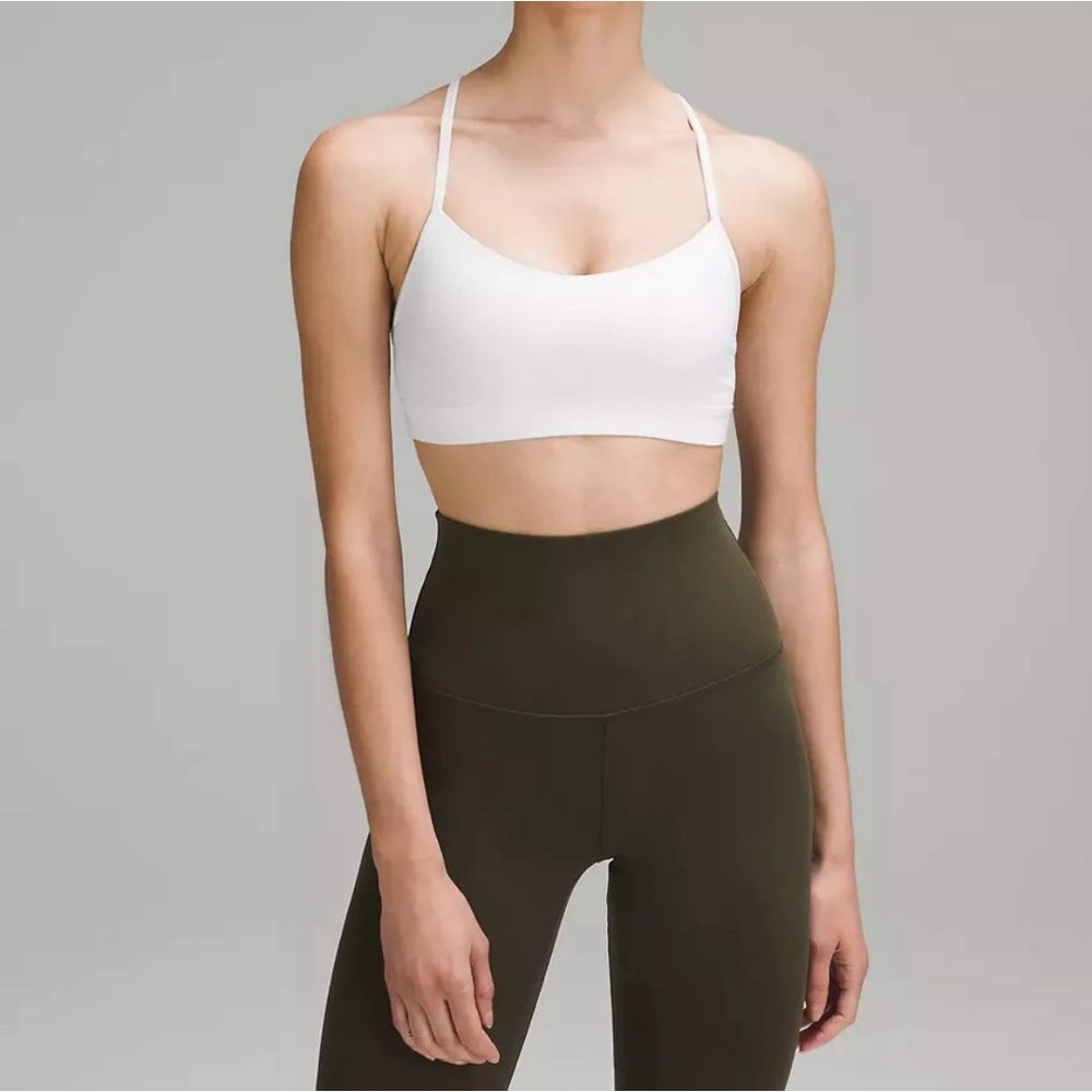 Lululemon Flow Y White Sports Bra
